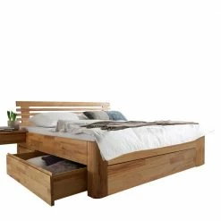 180x200 Schubkasten Bett Aus Massivholz - Jecana II