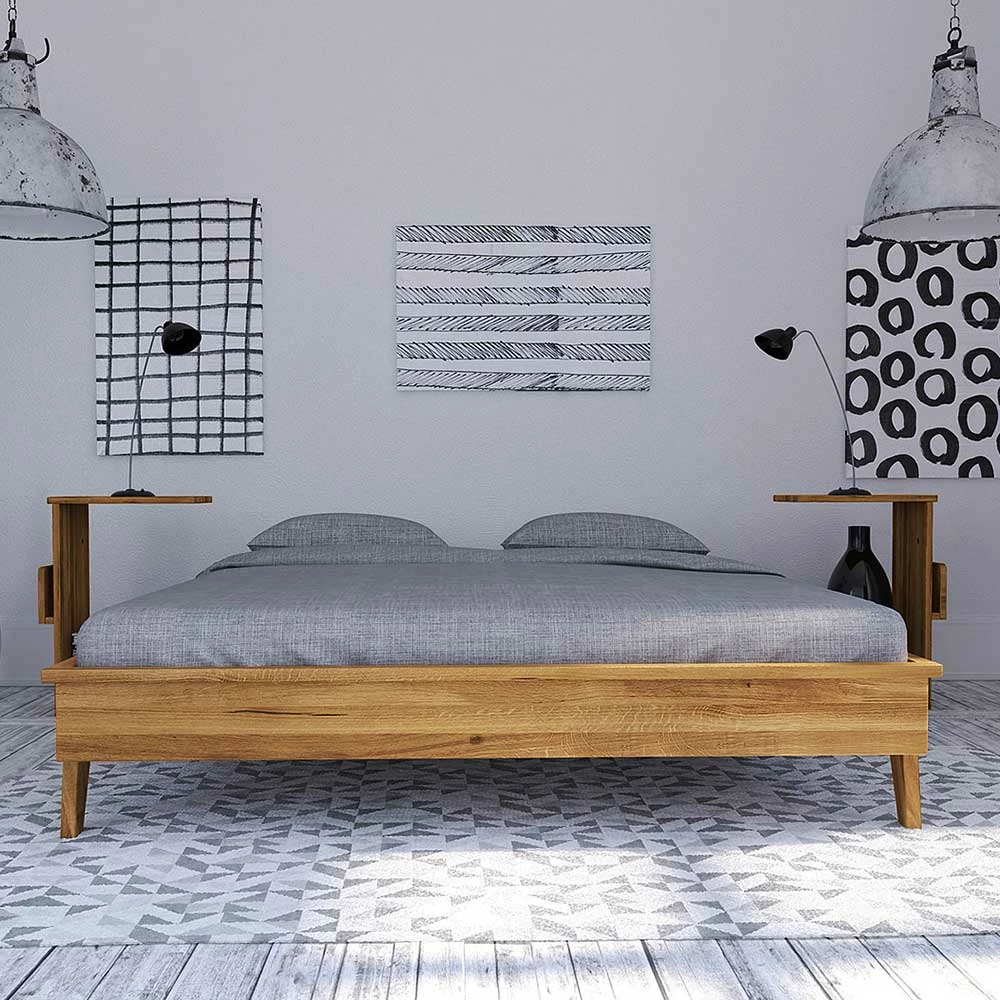 190 Cm Kurzes Doppelbett Aus Holz - Hardus - Image 4