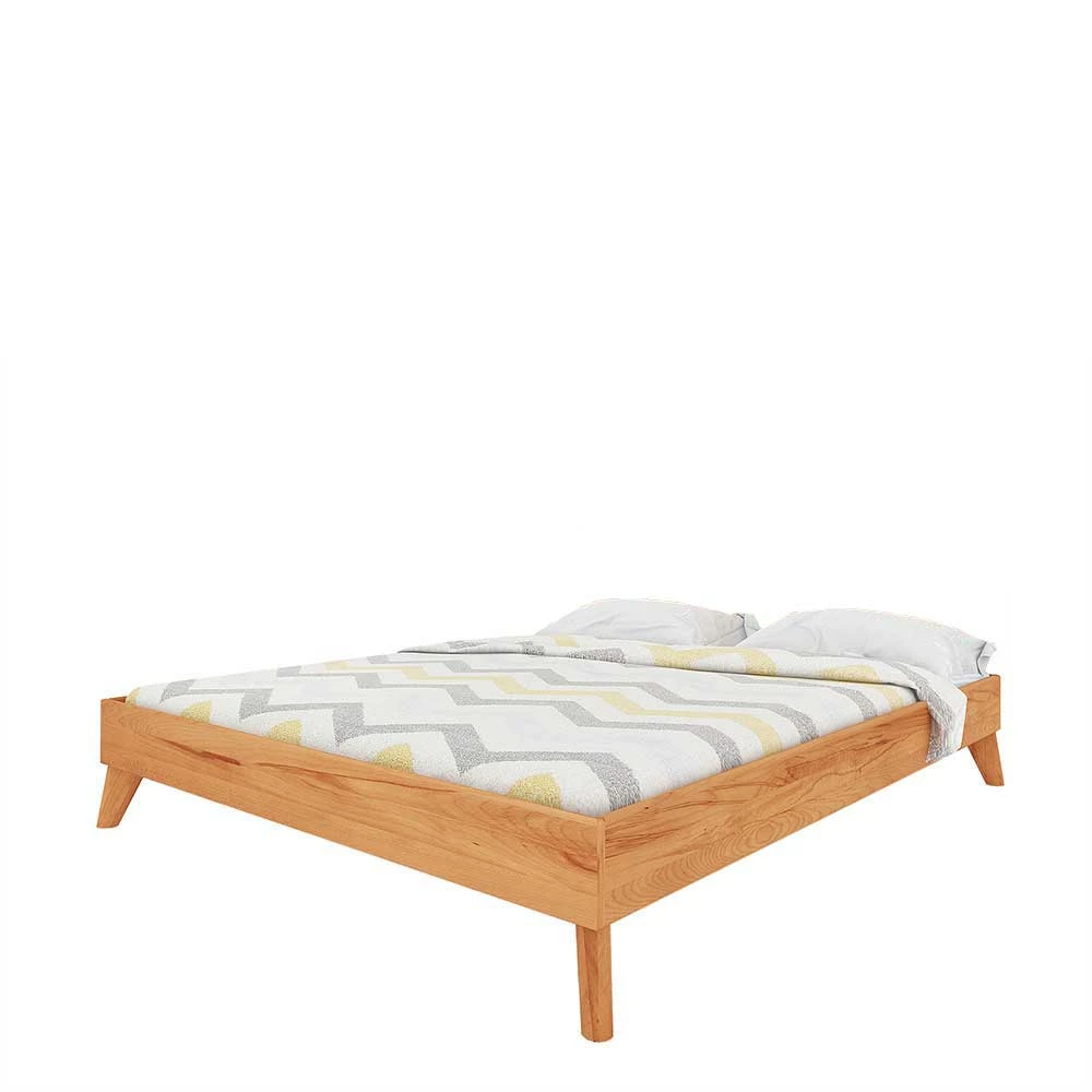 190cm langes Kernbuche Bett ohne Kopfteil - Junola I 190cm Langes Kernbuche Bett Ohne Kopfteil - Junola I -Massivholzbetten Shop 190cm langes kernbuche bett ohne kopfteil mit geoelter oberflaeche junola i f