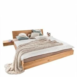 2 Personen Holzbett In Schwebeoptik - Smiralda (dreiteilig)