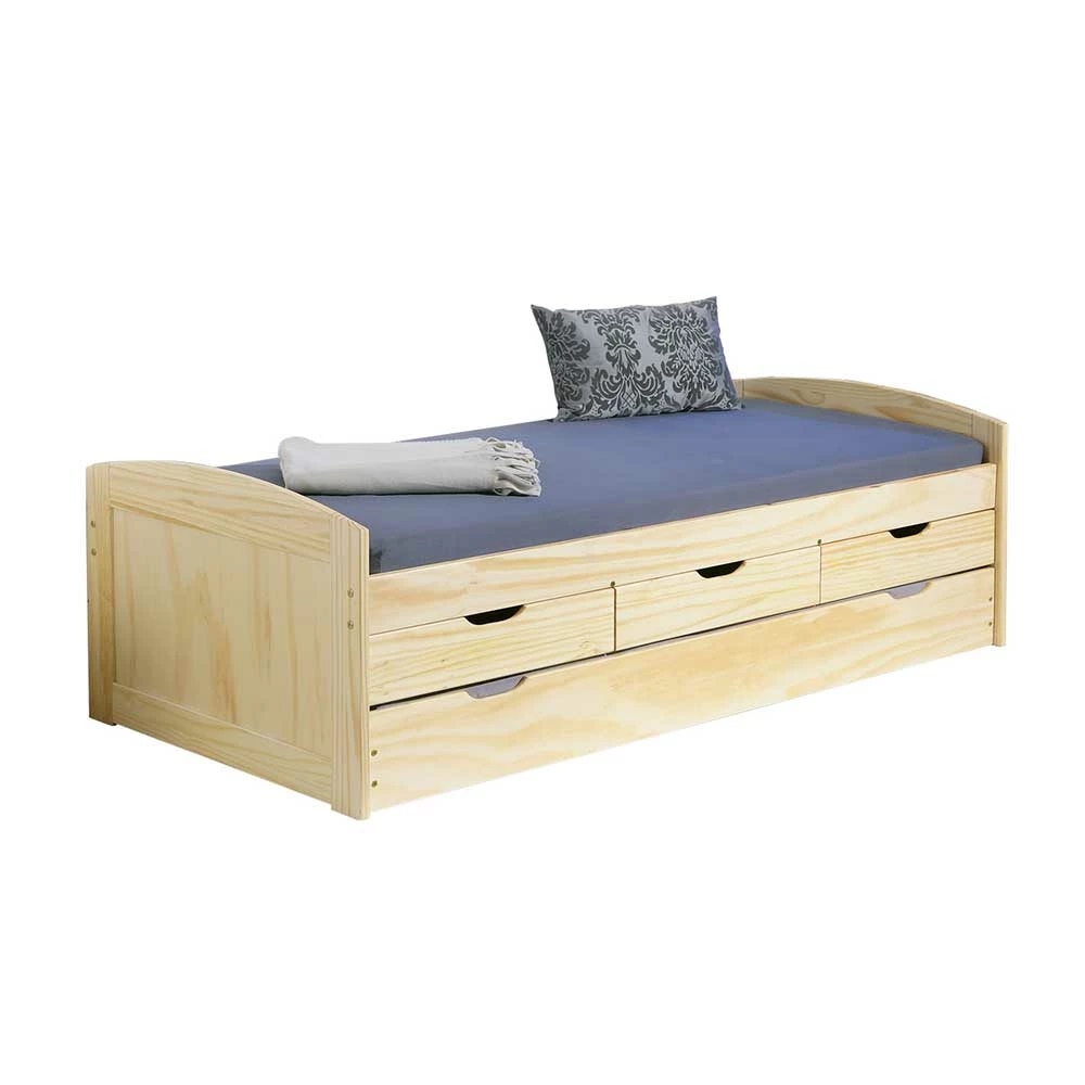 90x200 Bett Mit Ausziehbett & Schubladen - Alejandro - Image 2