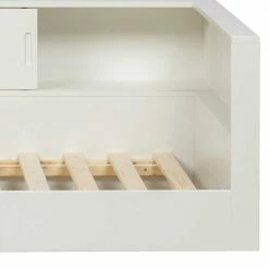90x200 Einzelbett Mit Schiebetür Stauraum - Venatio -Massivholzbetten Shop 90x200 einzelbett mit schiebetuer stauraum in weiss aus kiefer massiv venatio 05