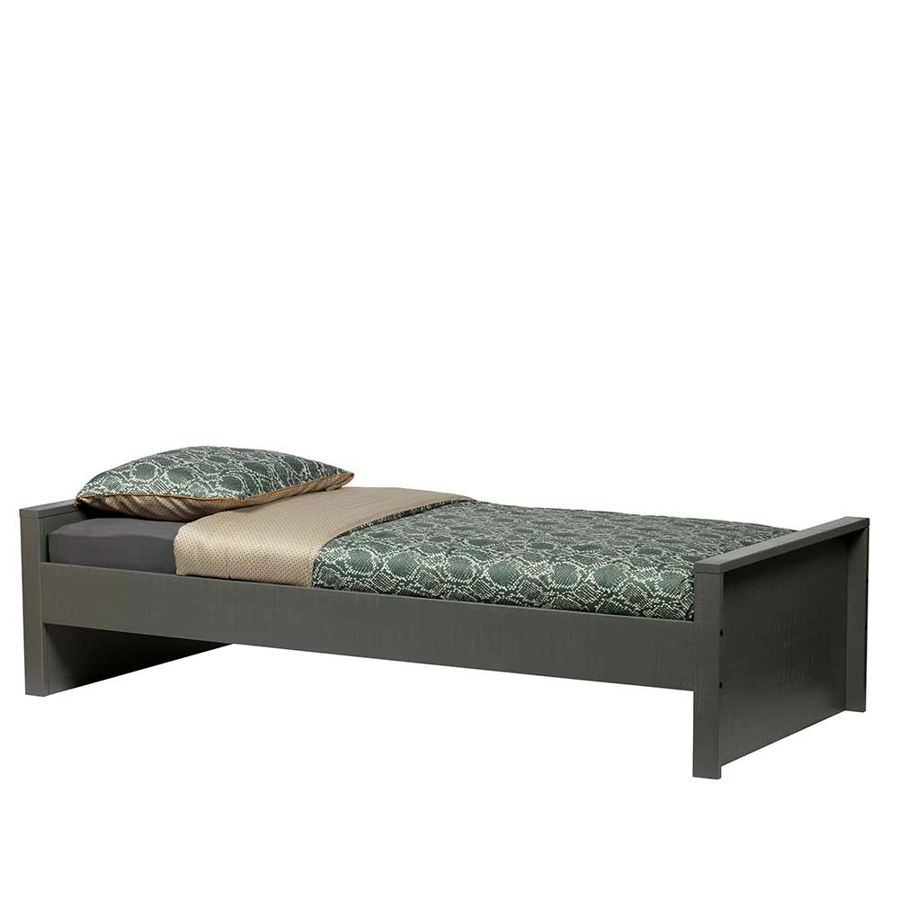 90x200 Holzbett In Grau Aus Kiefer - Firgetta - Image 2