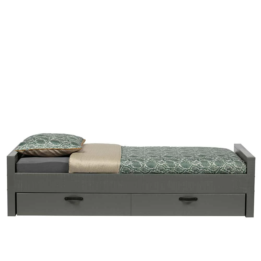 90x200 Holzbett In Grau Aus Kiefer - Firgetta - Image 3