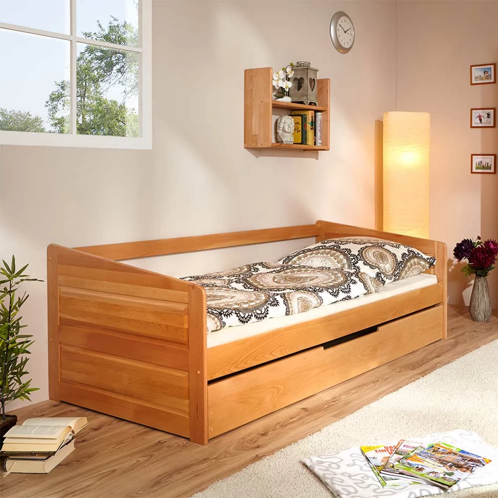 90x200 Holzbett Mit Ausziehbett - Boldigano 2 90x200 Holzbett Mit Ausziehbett - Boldigano - Image 2