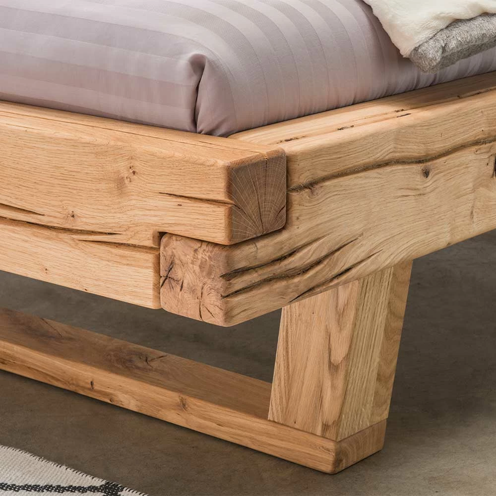 Balken Massivholzbett Aus Eiche - Tilla - Image 6