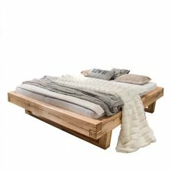 Balkenbett Aus Eichenholz Mit Kufen - Piassona