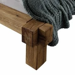 Balkenbett Aus Wildeiche Massiv Idena Als Doppelbett 2 Balkenbett Aus Wildeiche Massiv Idena Als Doppelbett -Massivholzbetten Shop balkenbett aus wildeiche massiv als doppelbett idena 02