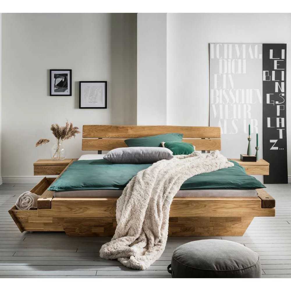 Balkenbett Mit Baumkanten Kopfteil - Laredo (dreiteilig) - Image 3