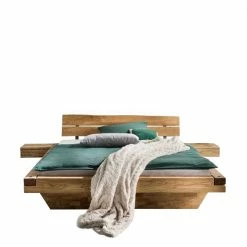 Balkenbett Mit Baumkanten Kopfteil - Laredo (dreiteilig)