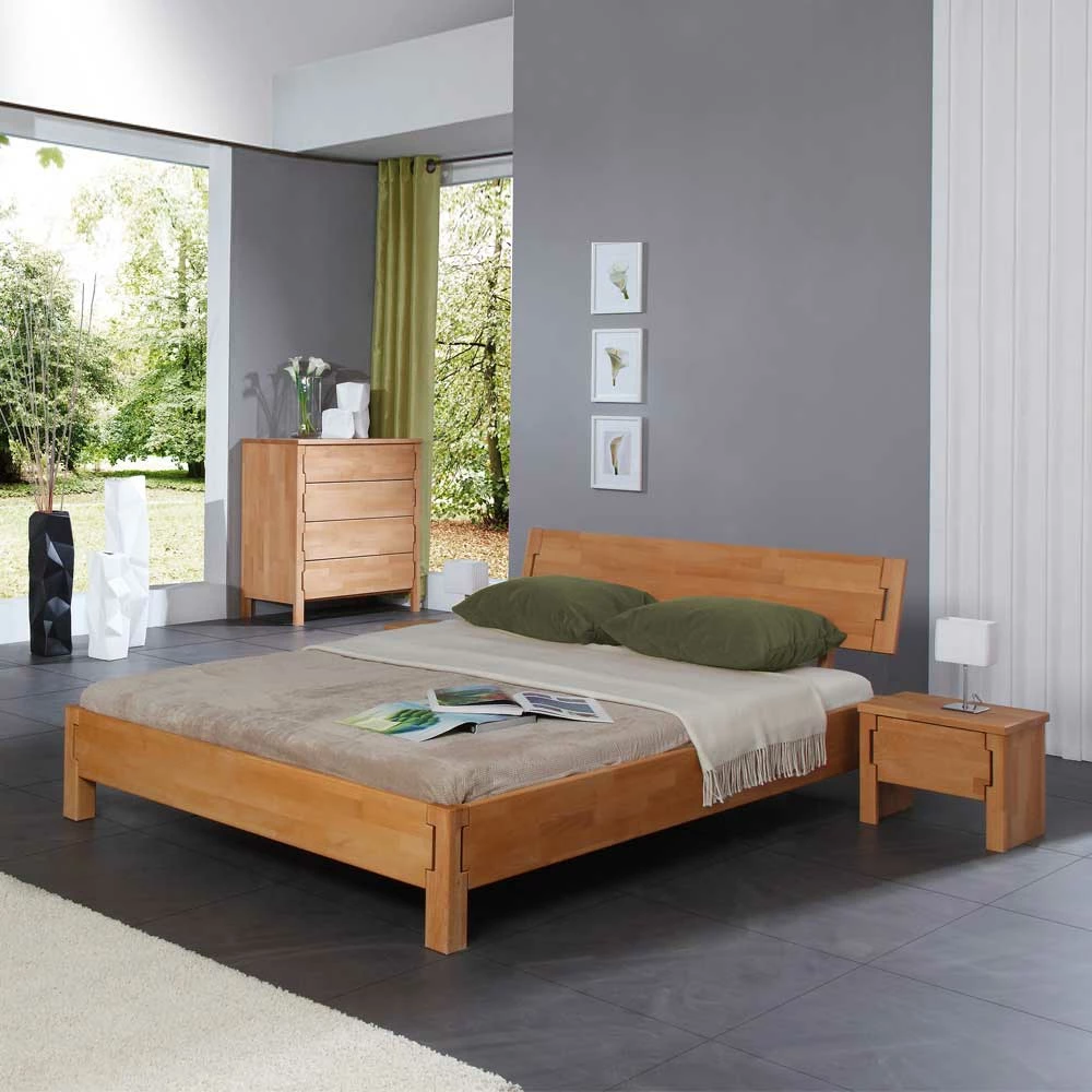 Bett Syrata aus Buche Massivholz Bett Syrata Aus Buche Massivholz -Massivholzbetten Shop bett buche massivholz nachtkonsolen syrata 01