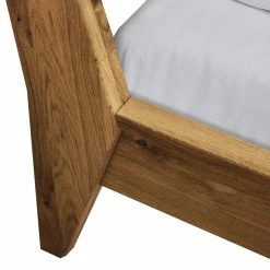 Bett Mit 210cm Länge Aus Wildeiche - Hardus 8 Bett Mit 210cm Länge Aus Wildeiche - Hardus -Massivholzbetten Shop bett mit 210cm laenge aus wildeiche natur geoelt mit stoff hellgrau hardus 03