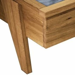 Bett Mit 210cm Länge Aus Wildeiche - Hardus 9 Bett Mit 210cm Länge Aus Wildeiche - Hardus -Massivholzbetten Shop bett mit 210cm laenge aus wildeiche natur geoelt mit stoff hellgrau hardus 04