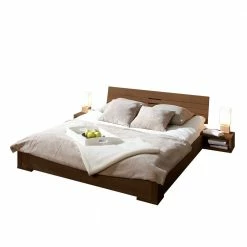 Bett Mircao In Nussbaumfarben