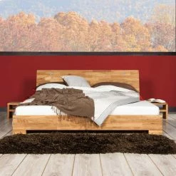Bett Brezona Aus Wildeiche Massivholz -Massivholzbetten Shop bett wildeiche massivholz modern brezona html 02