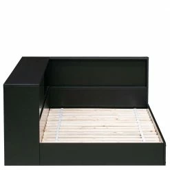 Bettgestell Mit Regal Stauraum In Schwarz - Vindrus 2 Bettgestell Mit Regal Stauraum In Schwarz - Vindrus -Massivholzbetten Shop bettgestell mit regal stauraum in schwarz aus kiefer massivholz vindrus 02