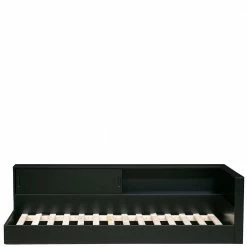 Bettgestell Mit Regal Stauraum In Schwarz - Vindrus 3 Bettgestell Mit Regal Stauraum In Schwarz - Vindrus -Massivholzbetten Shop bettgestell mit regal stauraum in schwarz aus kiefer massivholz vindrus 03