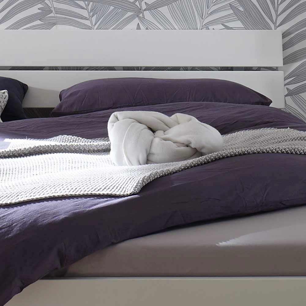 Buchenholz Bett in Weiß lackiert - Asbell Buchenholz Bett In Weiß Lackiert - Asbell -Massivholzbetten Shop buchenholz bett in weiss lackiert 5 groessen 90x200 bis 180x200 asbell 03