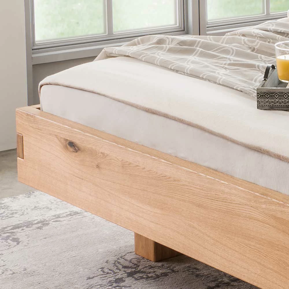 Design Bettanlage aus Wildeiche - Smiralda (dreiteilig) Design Bettanlage Aus Wildeiche - Smiralda (dreiteilig) -Massivholzbetten Shop design bettanlage aus wildeiche in vier doppelbett groessen smiralda 04