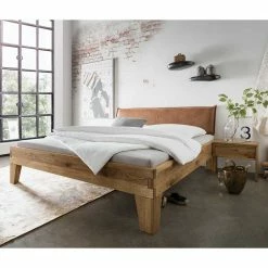 Design Holzbett & Nachtkonsolen - Aryvano (dreiteilig)