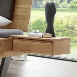 Designbett & Hänge-Nachttische - Aryvano (dreiteilig) -Massivholzbetten Shop designbett haenge nachttische aus wildeiche massivholz aryvano 04