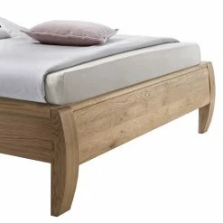 Designbett Mit Polsterkopfteil Braun Manarola & Eiche Teilmassiv 3 Designbett Mit Polsterkopfteil Braun Manarola & Eiche Teilmassiv -Massivholzbetten Shop designbett mit polsterkopfteil braun eiche teilmassiv manarola 03