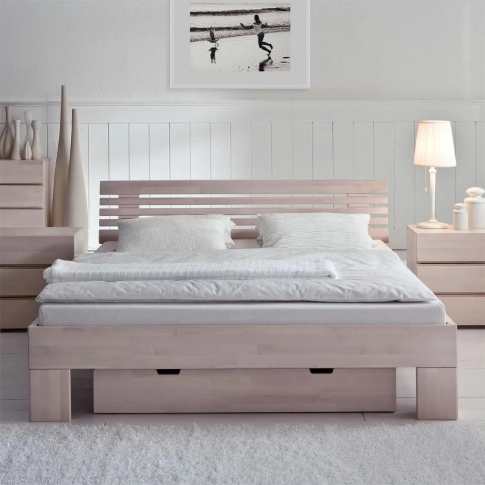 Doppelbett Harrison aus Buche Massivholz Doppelbett Harrison Aus Buche Massivholz -Massivholzbetten Shop doppelbett buche massivholz bettkasten harrison 01