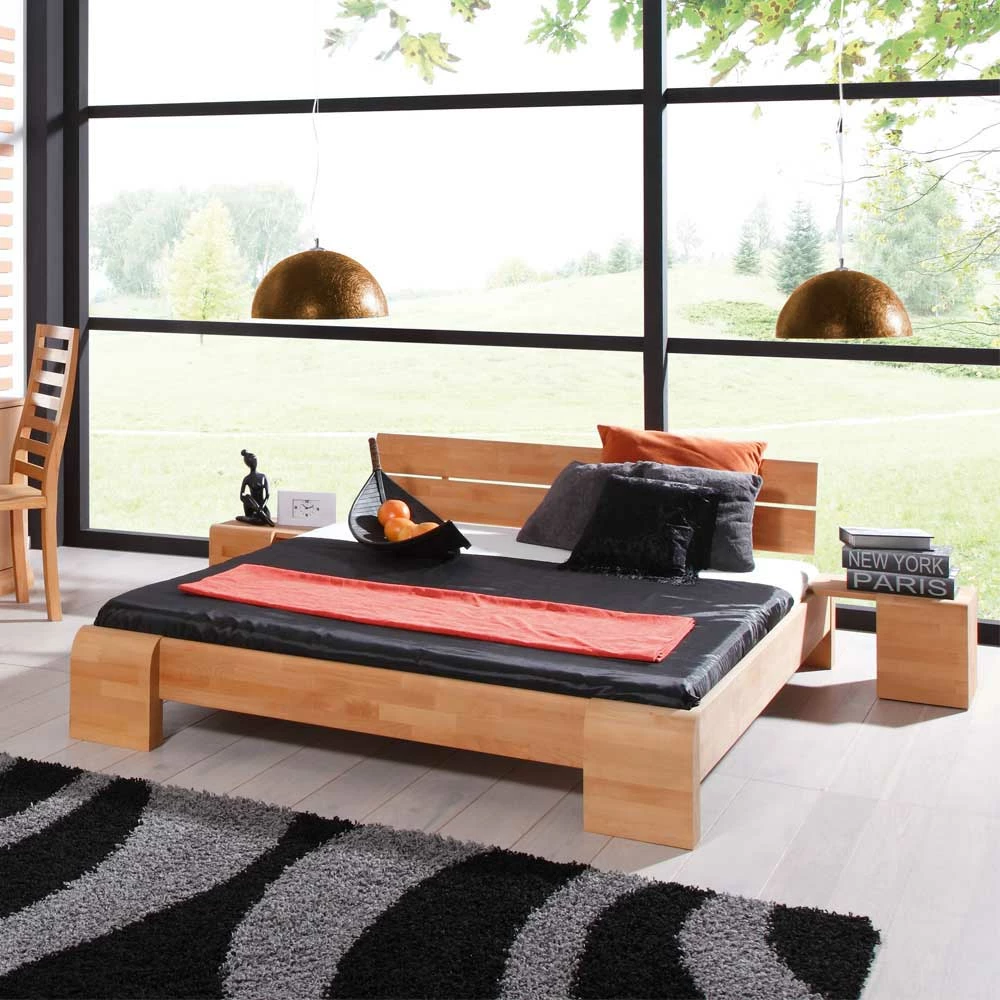 Doppelbett Edro aus Buche Massivholz Doppelbett Edro Aus Buche Massivholz -Massivholzbetten Shop doppelbett buche massivholz modern edro html 01