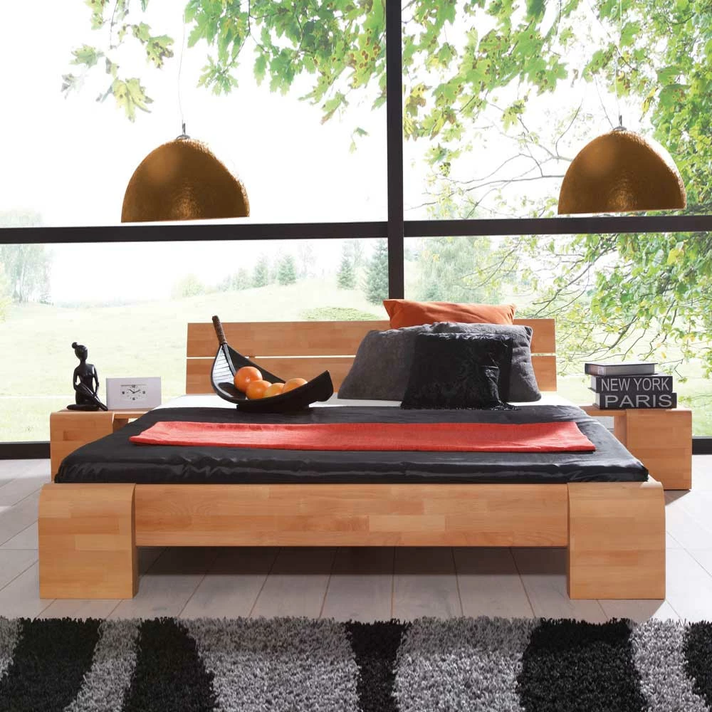 Doppelbett Edro aus Buche Massivholz Doppelbett Edro Aus Buche Massivholz -Massivholzbetten Shop doppelbett buche massivholz modern edro html 03