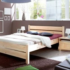 Doppelbett Eleon Aus Kiefer Massivholz -Massivholzbetten Shop doppelbett kiefer massivholz lackiert eleon 03