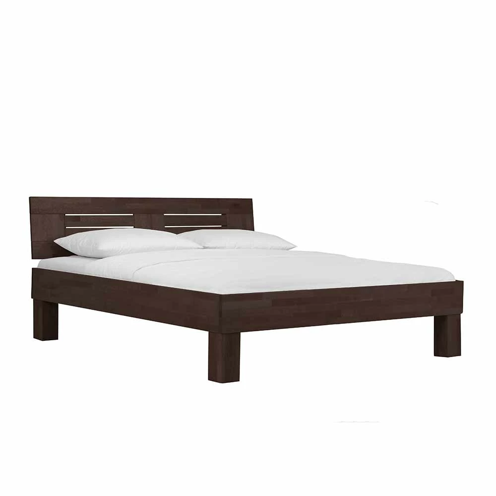 Dunkles Massivholz Bett Ceolata in Buche Wenge lackiert Dunkles Massivholz Bett Ceolata In Buche Wenge Lackiert -Massivholzbetten Shop dunkles massivholz bett buche wenge lackiert sieben breiten 200cm oder 220cm lang ceolata f