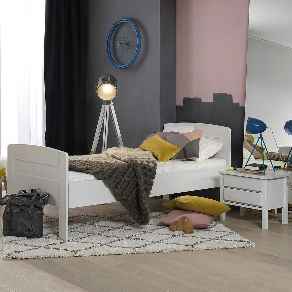 Einzelbett Marius aus Buche Massivholz (zweiteilig) Einzelbett Marius Aus Buche Massivholz (zweiteilig) -Massivholzbetten Shop einzelbett aus buche massivholz in weiss mit nachttisch im set marius 01