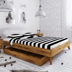 Einzelbett Bettgestell Ohne Kopfteil - Eavy II -Massivholzbetten Shop einzelbett bettgestell ohne kopfteil mit stauraum 210cm lang eavy ii 02