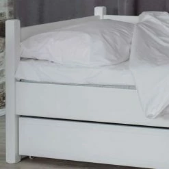 Einzelbett Mit Bettkasten In Weiß - Eicando 2 Einzelbett Mit Bettkasten In Weiß - Eicando -Massivholzbetten Shop einzelbett mit bettkasten in weiss im skandi design 90x200 eicando 03