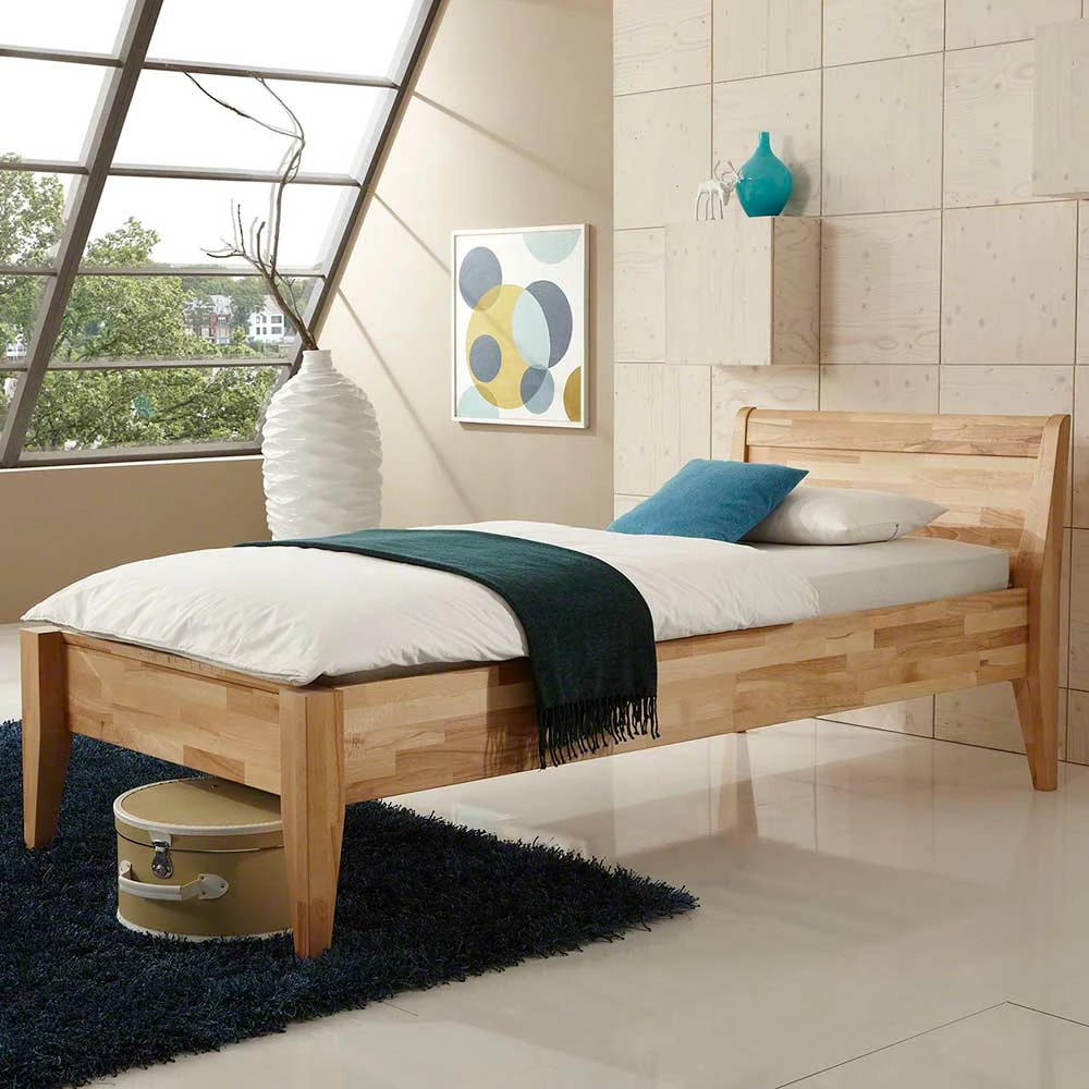 Einzelbett mit Kopfteil Jenry aus Kernbuche massiv geölt Einzelbett Mit Kopfteil Jenry Aus Kernbuche Massiv Geölt -Massivholzbetten Shop einzelbett mit kopfteil kernbuche massiv geoelt in 90cm bis 120cm breite jenry 01