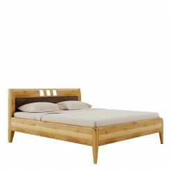 Elegantes Bettgestell Aus Wildeiche Geölt - Linnea