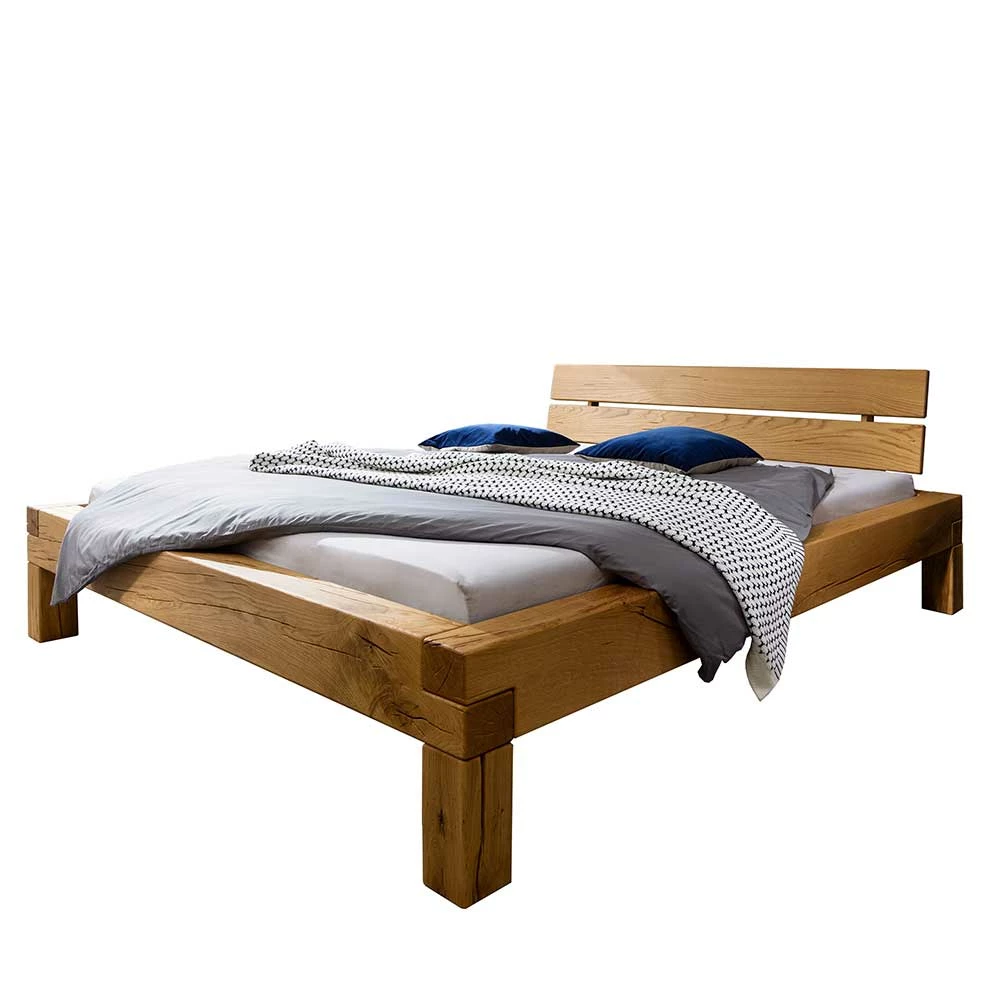 Geöltes Echtholz-Doppelbett aus Wildeiche - Cathedralo Geöltes Echtholz-Doppelbett Aus Wildeiche - Cathedralo -Massivholzbetten Shop geoeltes echtholz doppelbett aus wildeiche landhaus rustikal cathedralo f