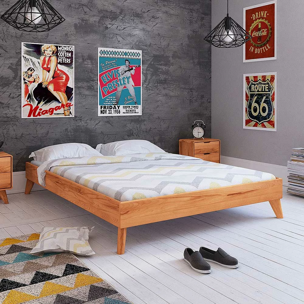 Geöltes Kernbuche Bett für Dachzimmer - Junola II Geöltes Kernbuche Bett Für Dachzimmer - Junola II -Massivholzbetten Shop geoeltes kernbuche bett fuer dachzimmer als einzelbett doppelbett junola ii 01