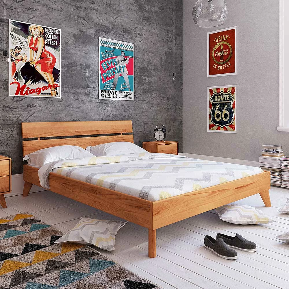 Geöltes Massivholzbett in 8 Größen - Junola Geöltes Massivholzbett In 8 Größen - Junola -Massivholzbetten Shop geoeltes massivholzbett in 8 groessen aus kernbuche junola 01