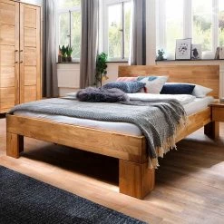 Günstiges Holz-Doppelbett Aus Wildeiche - Italianas