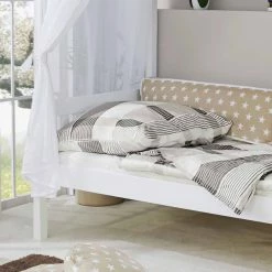 Himmelbett Limgo Mit Weißem Baldachin 4 Himmelbett Limgo Mit Weißem Baldachin -Massivholzbetten Shop himmelbett mit weissem baldachin 90x200 cm limgo 05