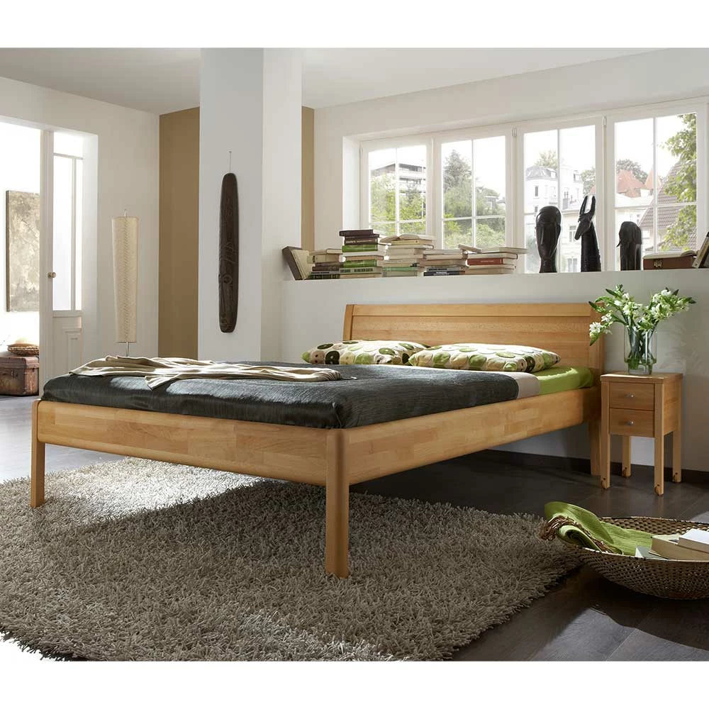 Holz Bett & Nachttische im Set - Berris (dreiteilig) Holz Bett & Nachttische Im Set - Berris (dreiteilig) -Massivholzbetten Shop holz bett nachttische im set aus buche massivholz berris 01