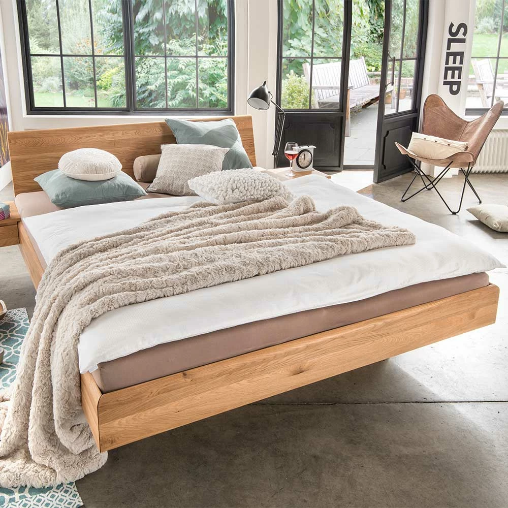 Holz Doppelbett In Schwebeoptik - Smiralda I - Image 2