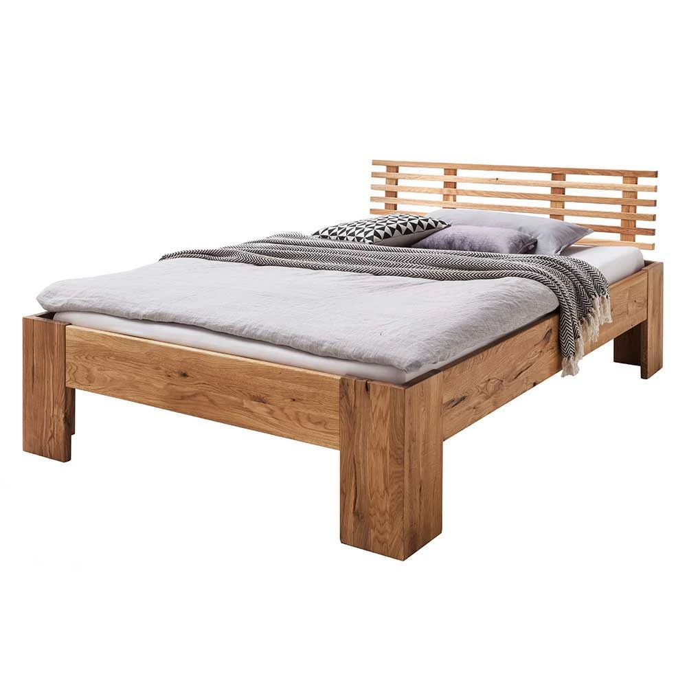 Holz Ehebett mit Sprossenkopfteil - Mascadona Holz Ehebett Mit Sprossenkopfteil - Mascadona -Massivholzbetten Shop holz ehebett mit sprossenkopfteil aus wildeiche massivholz mascadona 01