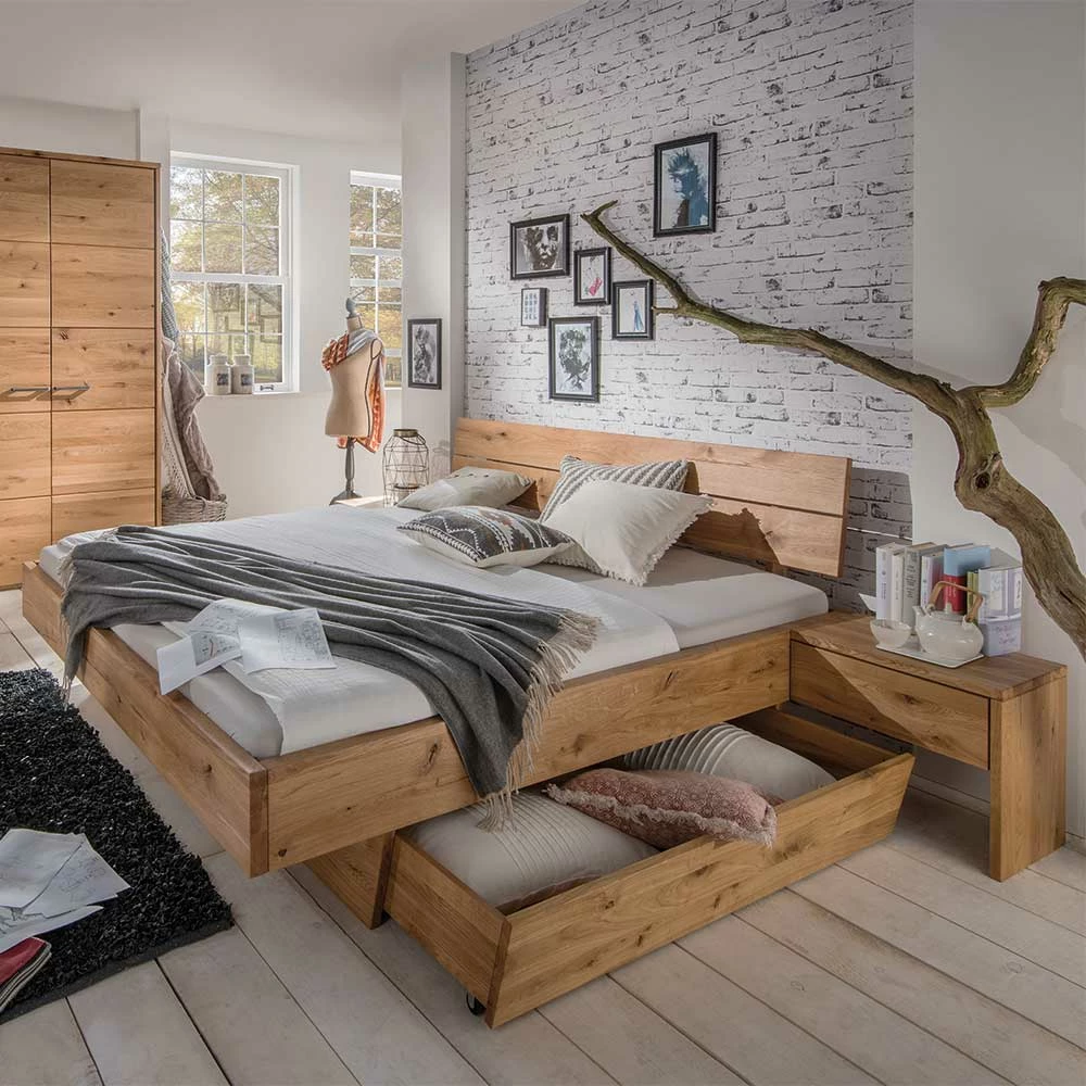 Holz Funktionsbett Mit 2 Schubladen - Smiralda I (dreiteilig) - Image 3