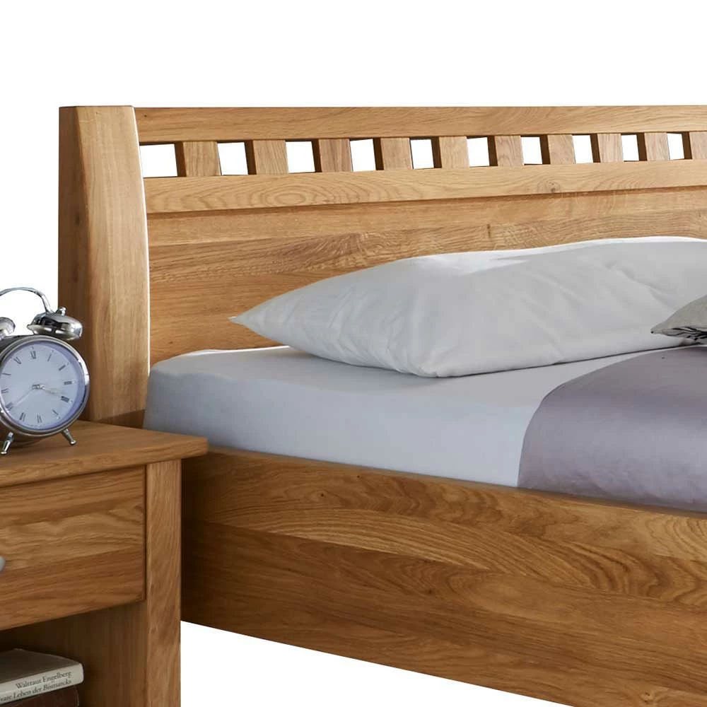 Holz Komfortbett aus Wildeiche - Genevo Holz Komfortbett Aus Wildeiche - Genevo -Massivholzbetten Shop holz komfortbett aus wildeiche in stabverleimung 7 groessen genevo 02