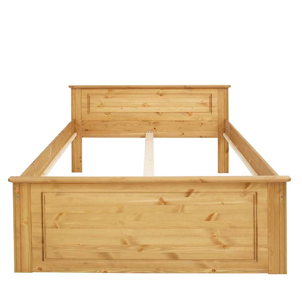 Holz Landhaus Doppelbett in Natur - Imressa Holz Landhaus Doppelbett In Natur - Imressa -Massivholzbetten Shop holz landhaus doppelbett in natur geoelt optional mit schubkaesten imressa 02