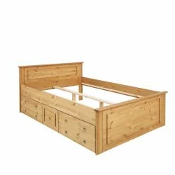 Holz Landhaus Doppelbett In Natur - Imressa 3 Holz Landhaus Doppelbett In Natur - Imressa -Massivholzbetten Shop holz landhaus doppelbett in natur geoelt optional mit schubkaesten imressa 03
