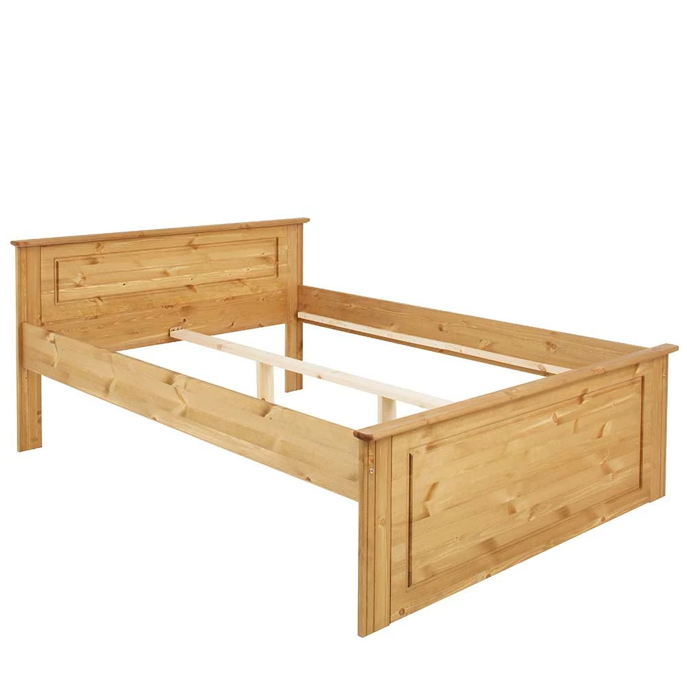 Holz Landhaus Doppelbett in Natur - Imressa Holz Landhaus Doppelbett In Natur - Imressa -Massivholzbetten Shop holz landhaus doppelbett in natur geoelt optional mit schubkaesten imressa f