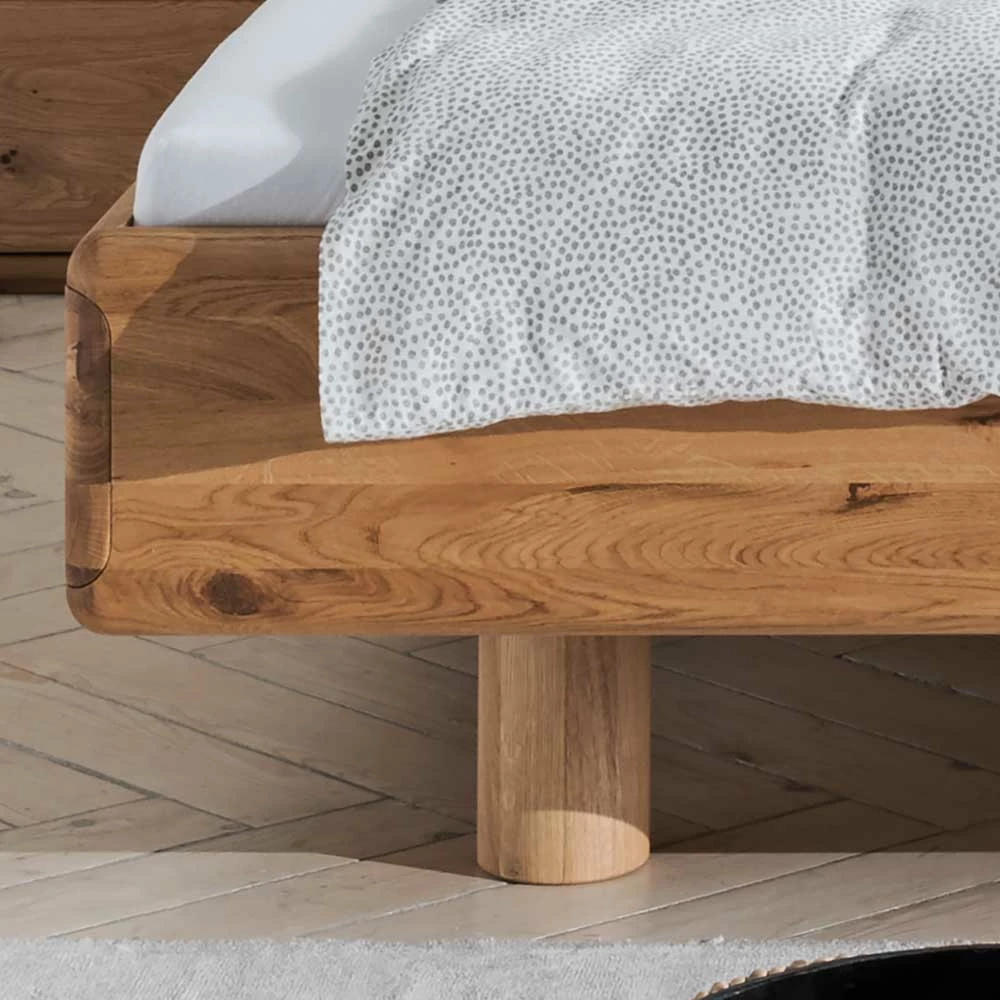 Holz Nachtkommoden & Bett Set - Fogros (dreiteilig) Holz Nachtkommoden & Bett Set - Fogros (dreiteilig) -Massivholzbetten Shop holz nachtkommoden bett set aus wildeiche mit leder kopfteil fogros 06